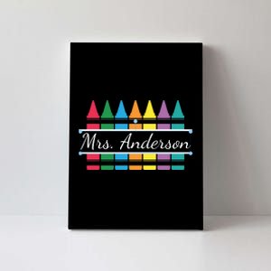 Crayon Customized Teacher Custom Personalize Name Canvas