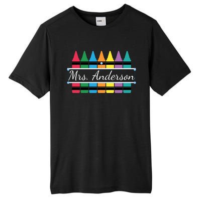 Crayon Customized Teacher Custom Personalize Name Tall Fusion ChromaSoft Performance T-Shirt