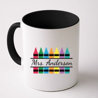 Crayon Customized Teacher Custom Personalize Name Mug