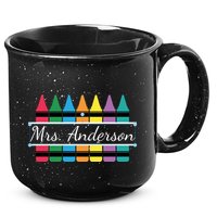 Crayon Customized Teacher Custom Personalize Name 15oz Campfire Ceramic Mug