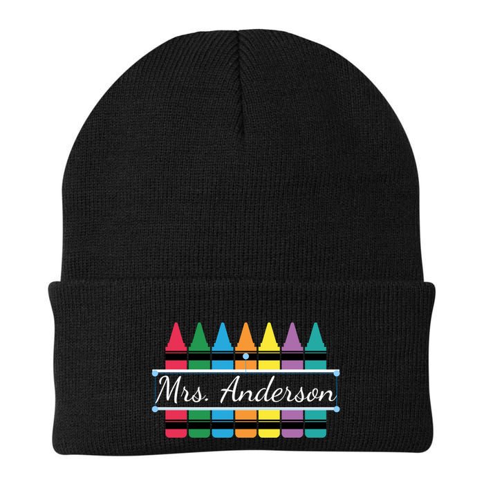 Crayon Customized Teacher Custom Personalize Name Knit Cap Winter Beanie