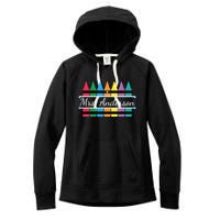 Crayon Customized Teacher Custom Personalize Name Women's Fleece Hoodie
