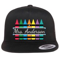 Crayon Customized Teacher Custom Personalize Name Flat Bill Trucker Hat