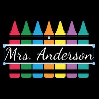 Crayon Customized Teacher Custom Personalize Name Flat Bill Trucker Hat