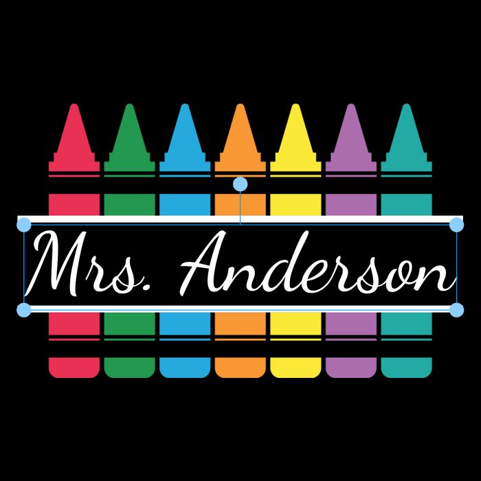 Crayon Customized Teacher Custom Personalize Name Flat Bill Trucker Hat