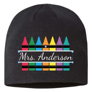 Crayon Customized Teacher Custom Personalize Name Sustainable Beanie