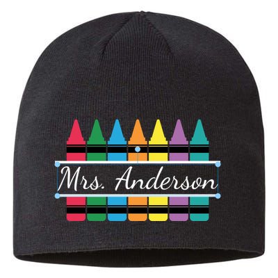 Crayon Customized Teacher Custom Personalize Name Sustainable Beanie
