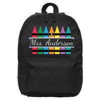 Crayon Customized Teacher Custom Personalize Name 16 in Basic Backpack