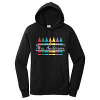 Crayon Customized Teacher Custom Personalize Name Women's Pullover Hoodie