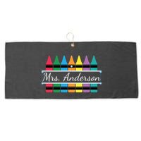 Crayon Customized Teacher Custom Personalize Name Large Microfiber Waffle Golf Towel