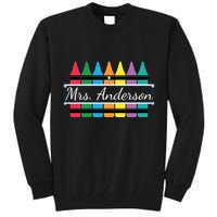 Crayon Customized Teacher Custom Personalize Name Tall Sweatshirt