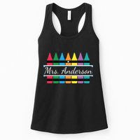 Crayon Customized Teacher Custom Personalize Name Womens Tank Top