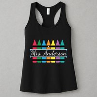 Crayon Customized Teacher Custom Personalize Name Womens Tank Top