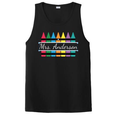 Crayon Customized Teacher Custom Personalize Name PosiCharge Competitor Tank