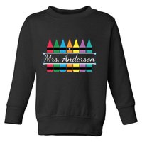 Crayon Customized Teacher Custom Personalize Name Toddler Sweatshirt