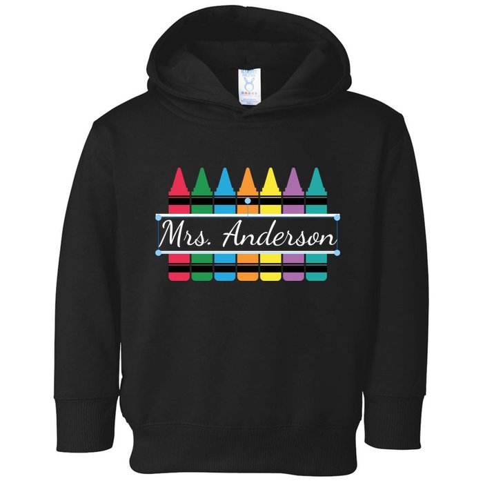 Crayon Customized Teacher Custom Personalize Name Toddler Hoodie
