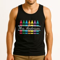 Crayon Customized Teacher Custom Personalize Name Tank Top