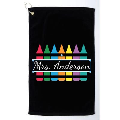 Crayon Customized Teacher Custom Personalize Name Golf Towel