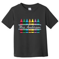 Crayon Customized Teacher Custom Personalize Name Toddler T-Shirt