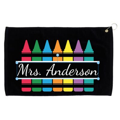 Crayon Customized Teacher Custom Personalize Name Grommeted Golf Towel