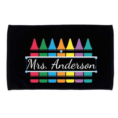 Crayon Customized Teacher Custom Personalize Name Microfiber Hand Towel