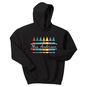 Crayon Customized Teacher Custom Personalize Name Kids Hoodie