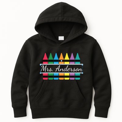 Crayon Customized Teacher Custom Personalize Name Kids Hoodie
