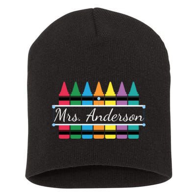 Crayon Customized Teacher Custom Personalize Name Short Acrylic Beanie