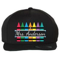 Crayon Customized Teacher Custom Personalize Name Wool Snapback Cap