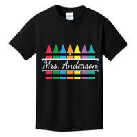 Crayon Customized Teacher Custom Personalize Name Kids T-Shirt