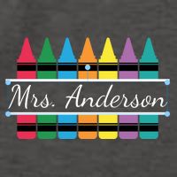Crayon Customized Teacher Custom Personalize Name Vector Backpack