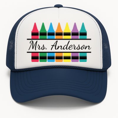 Crayon Customized Teacher Custom Personalize Name Trucker Hat