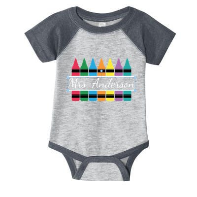 Crayon Customized Teacher Custom Personalize Name Infant Baby Jersey Bodysuit