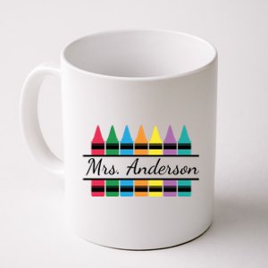 Crayon Customized Teacher Custom Personalize Name Coffee Mug