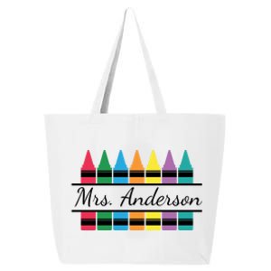 Crayon Customized Teacher Custom Personalize Name 25L Jumbo Tote