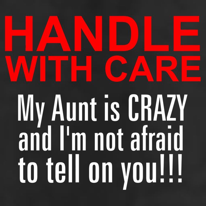 Crazy Aunt - Handle With Care Funny 7 Panel Mesh Trucker Snapback Hat
