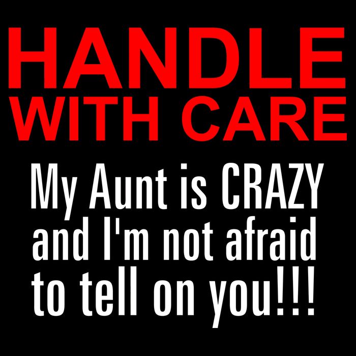 Crazy Aunt - Handle With Care Funny 16 in Basic Backpack