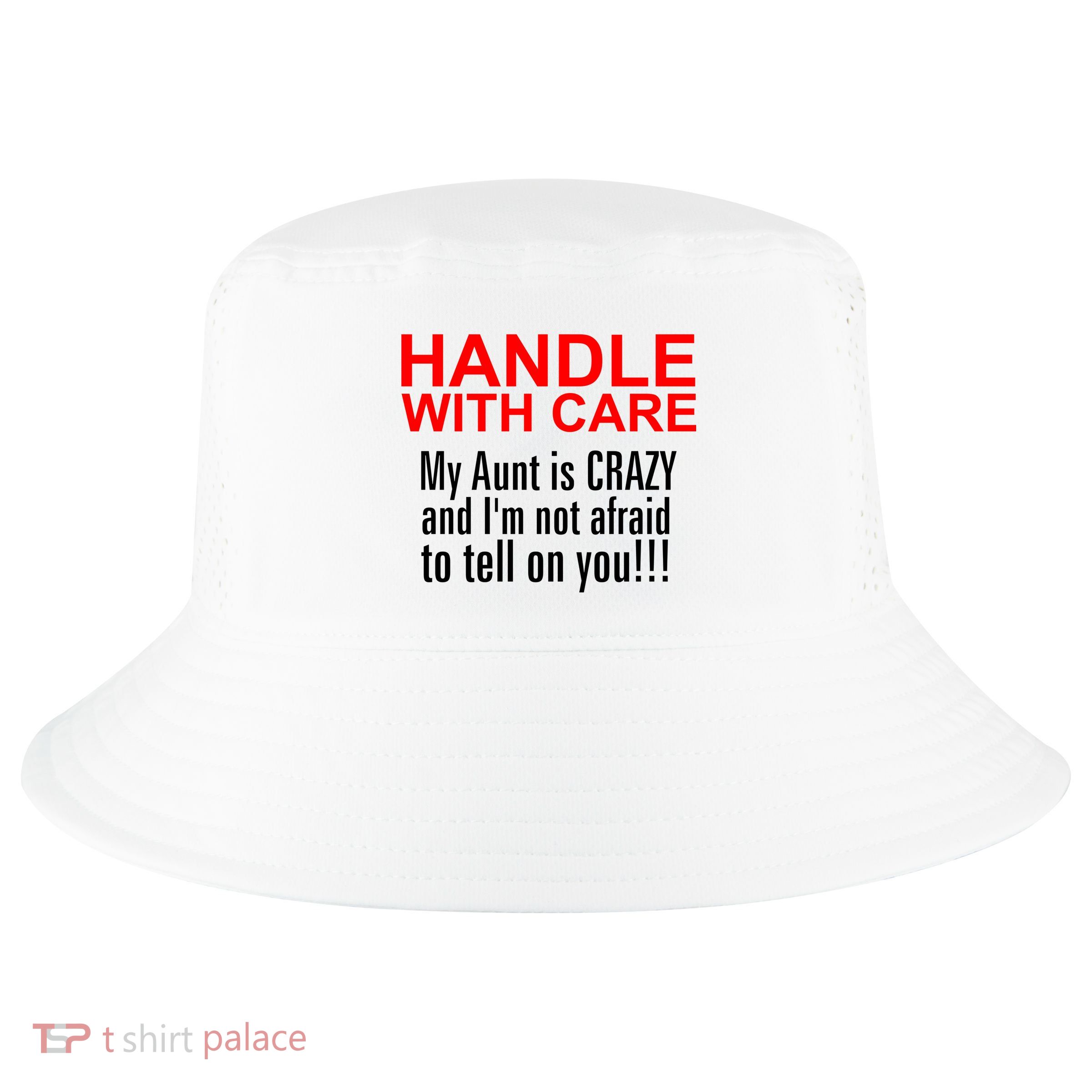 Crazy Aunt - Handle With Care Funny Cool Comfort Performance Bucket Hat