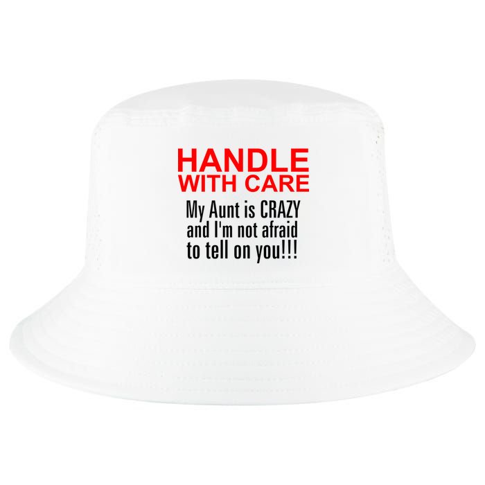 Crazy Aunt - Handle With Care Funny Cool Comfort Performance Bucket Hat