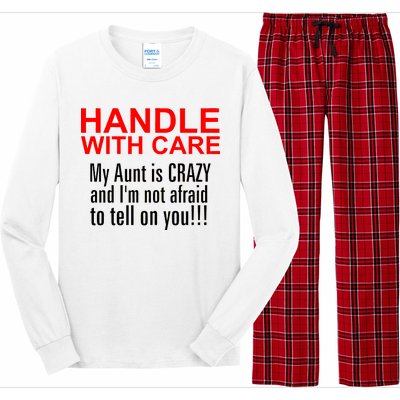 Crazy Aunt - Handle With Care Funny Long Sleeve Pajama Set