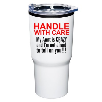 Crazy Aunt - Handle With Care Funny Tumbler