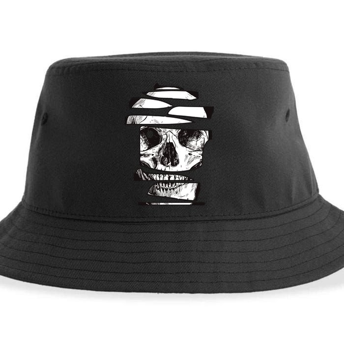 Crazy Broken Skull Sustainable Bucket Hat