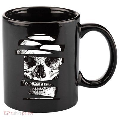 Crazy Broken Skull 11oz C Handle Ceramic Mug
