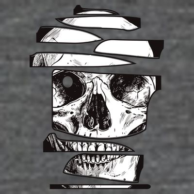 Crazy Broken Skull T-Shirt