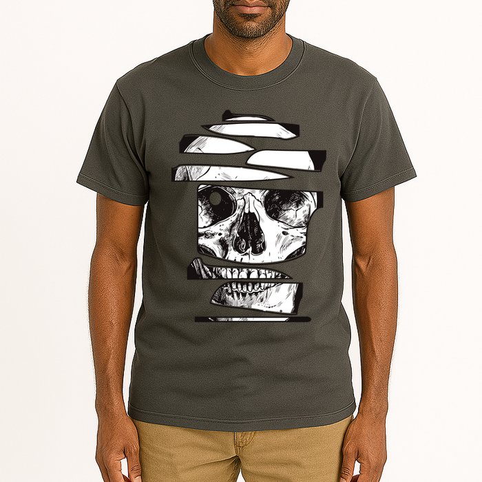 Crazy Broken Skull Tall T-Shirt