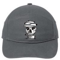 Crazy Broken Skull 7-Panel Snapback Hat