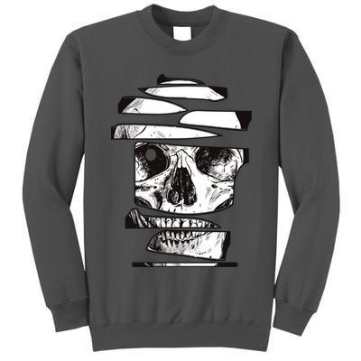 Crazy Broken Skull Tall Sweatshirt