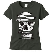 Crazy Broken Skull Womens T-Shirt