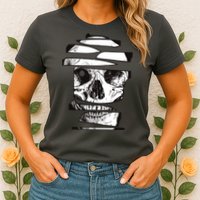 Crazy Broken Skull Womens T-Shirt