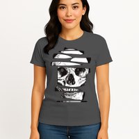 Crazy Broken Skull Womens T-Shirt